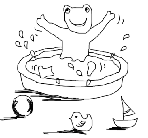 bath time coloring page